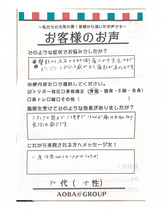 アンケート用紙